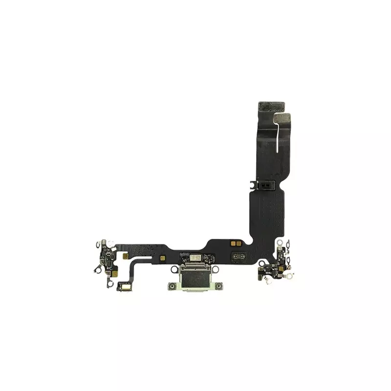 Genuine iPhone 15 Plus - Replacement Charging Port Flex Cable With Microphone - Original - Reclaimed - Green