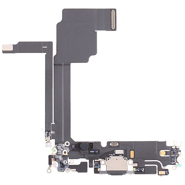 Genuine iPhone 15 Pro Max - Replacement Charging Port Flex Cable With Microphone - Original - Reclaimed - Black Titanium