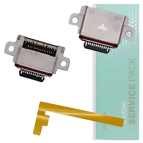 Genuine Samsung S10 , Plus , E - Replacement Charging Port Module With Adhesive - Service Pack - GH82 - 18803A