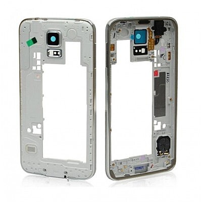 For Samsung Galaxy S5 G900F - Replacement Chassis , Bezel Assembly - Silver