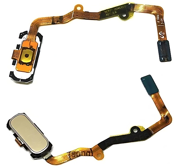 For Samsung Galaxy S7 Edge - Replacement Home Button With Fingerprint Reader - Gold