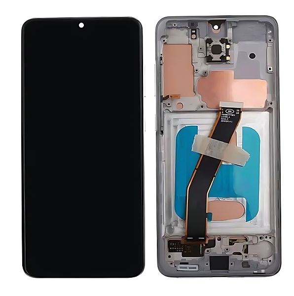 Samsung Galaxy S20 , G980 - Replacement LCD Touch Screen With Chassis - Silver