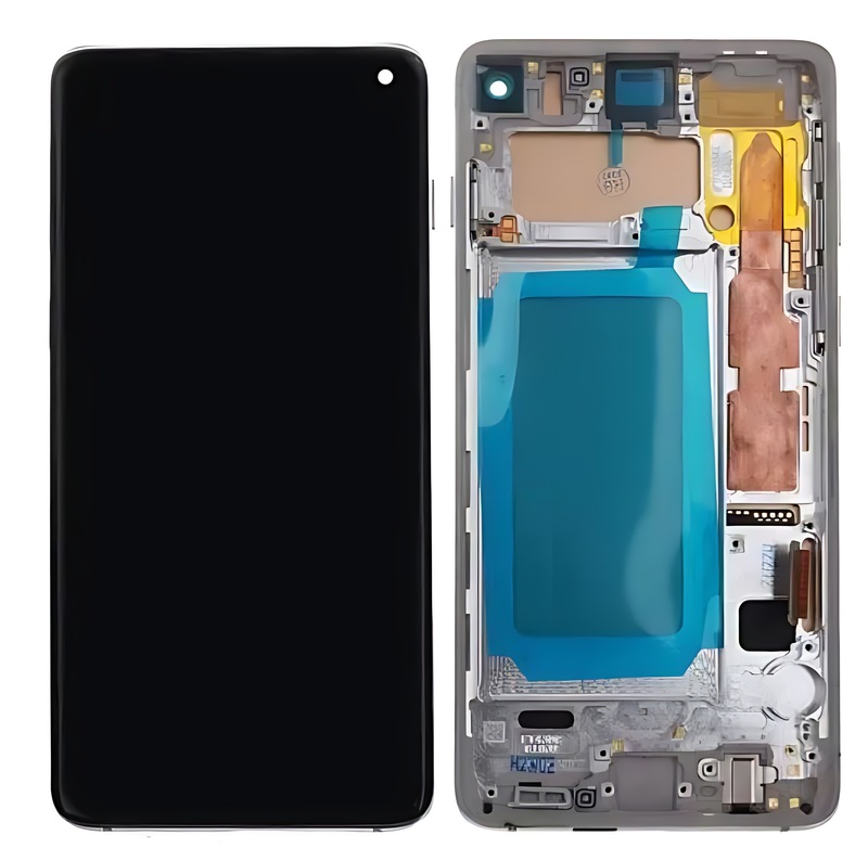 Samsung Galaxy S10 , G973 - Replacement LCD Touch Screen With Chassis - White