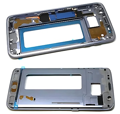 For Samsung Galaxy S7 Edge - Replacement Mid Frame Chassis - Black