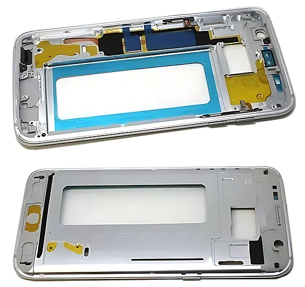 For Samsung Galaxy S7 Edge - Replacement Mid Frame Chassis - Silver