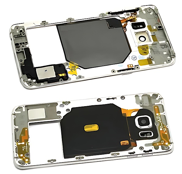 For Samsung Galaxy S6 Edge Plus - Replacement Mid Frame Chassis With Parts - Silver