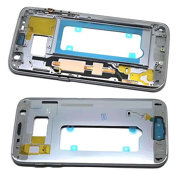 For Samsung Galaxy S7 - Replacement Middle Frame Chassis With Buttons - Grey