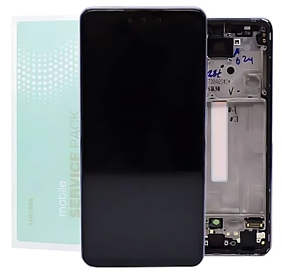 For Samsung A52 , A525 - Replacement AMOLED Touch Screen Assembly With Chassis - Awesome Violet - Service Pack - GH82 - 25524C