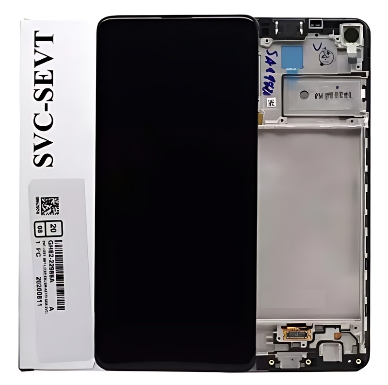 For Samsung A21s , A217 - Replacement PLS IPS Touch Screen Assembly With Chassis - Service Pack - GH82 - 22988A