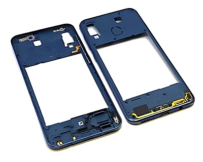 Samsung Galaxy A30 , A305 - Replacement Rear Chassis , Plate With Buttons - Blue