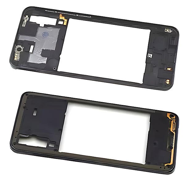 For Samsung Galaxy A50 , A505 - Replacement Rear Frame Chassis Assembly With Buttons - Black