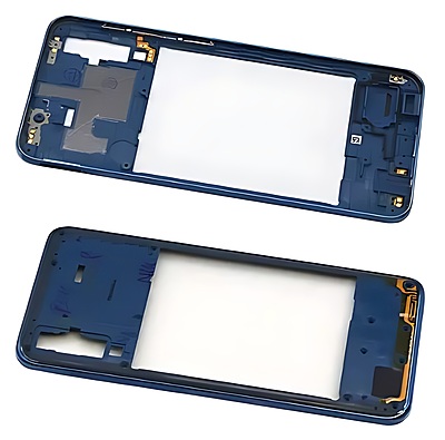 For Samsung Galaxy A50 , A505 - Replacement Rear Frame Chassis Assembly With Buttons - Blue