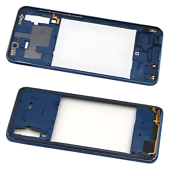 For Samsung Galaxy A50 , A505 - Replacement Rear Frame Chassis Assembly With Buttons - Blue