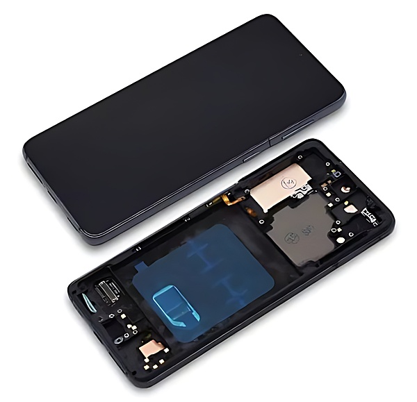 Samsung Galaxy S21 , G991 - Replacement Soft Oled Touch Screen Assembly With Chassis - Grey - Injured Gadgets
