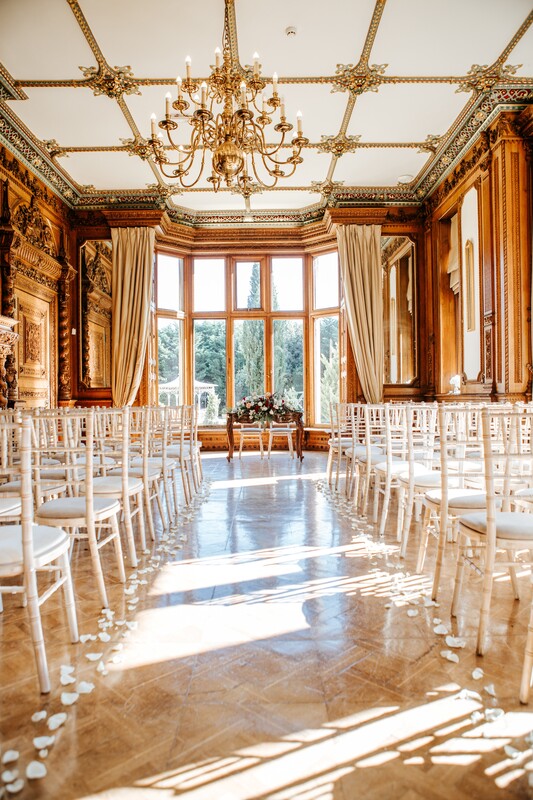 Rose Petals on aisle
