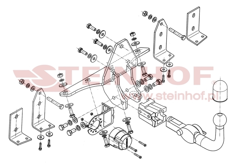 Saab 95 4D Tow Bar (1997-2010) S-019