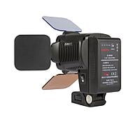 S-2041 | 23W 1200Lux COB LED On-camera Light,5000k,, with 5600K and 3200K filter