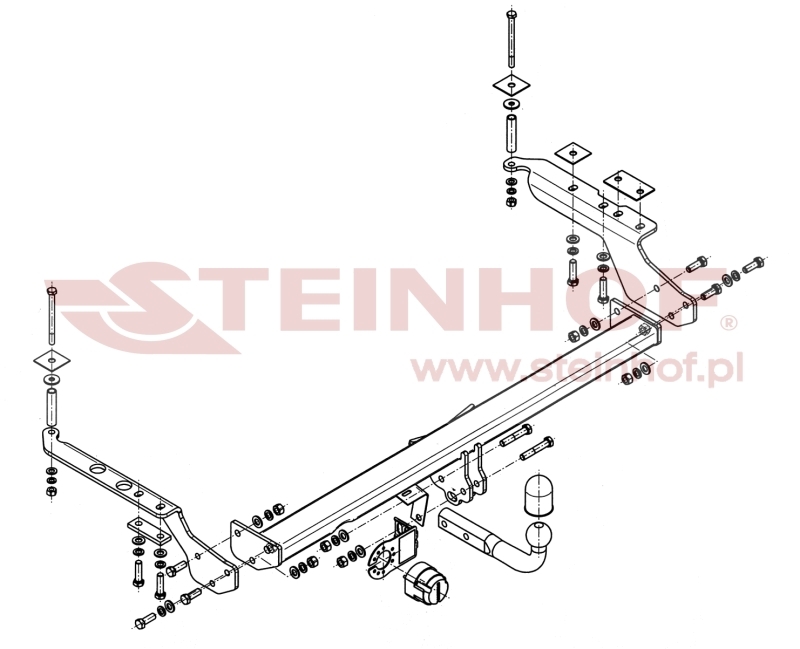 Subaru Forester (SF) / (SG)
(excl. 2.0 S-Turbo)
(for models with level control) Tow Bar (1997-2008) S-360