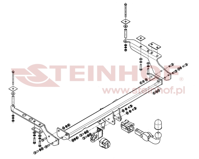 Subaru Forester (SF) / (SG)
(excl. 2.0 S-Turbo)
(for models with level control) Tow Bar (1997-2008) S-361