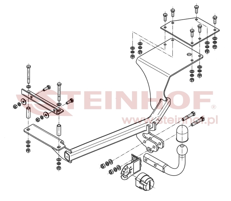 Opel Agila only 1,2 l Tow Bar (2008-2014) S-374