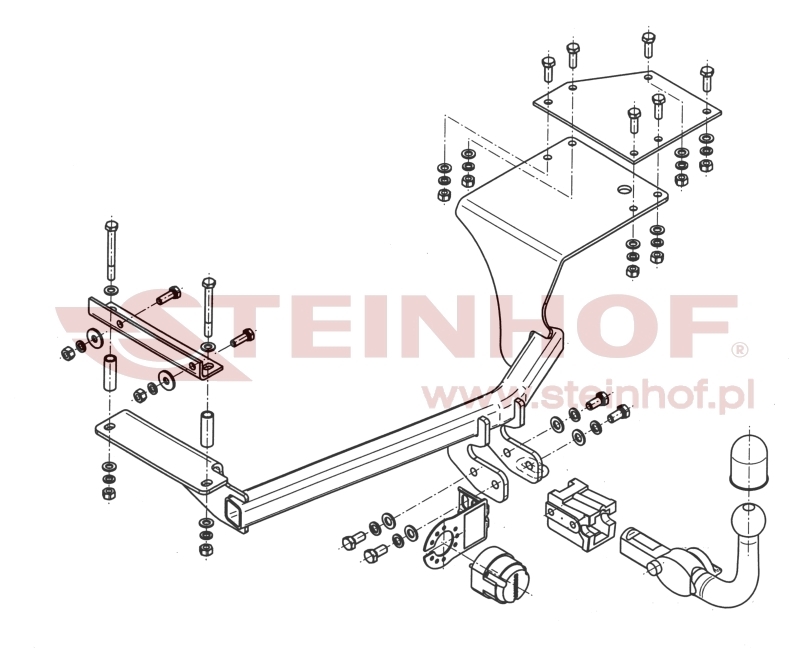 Opel Agila only 1,2 l Tow Bar (2008-2014) S-375