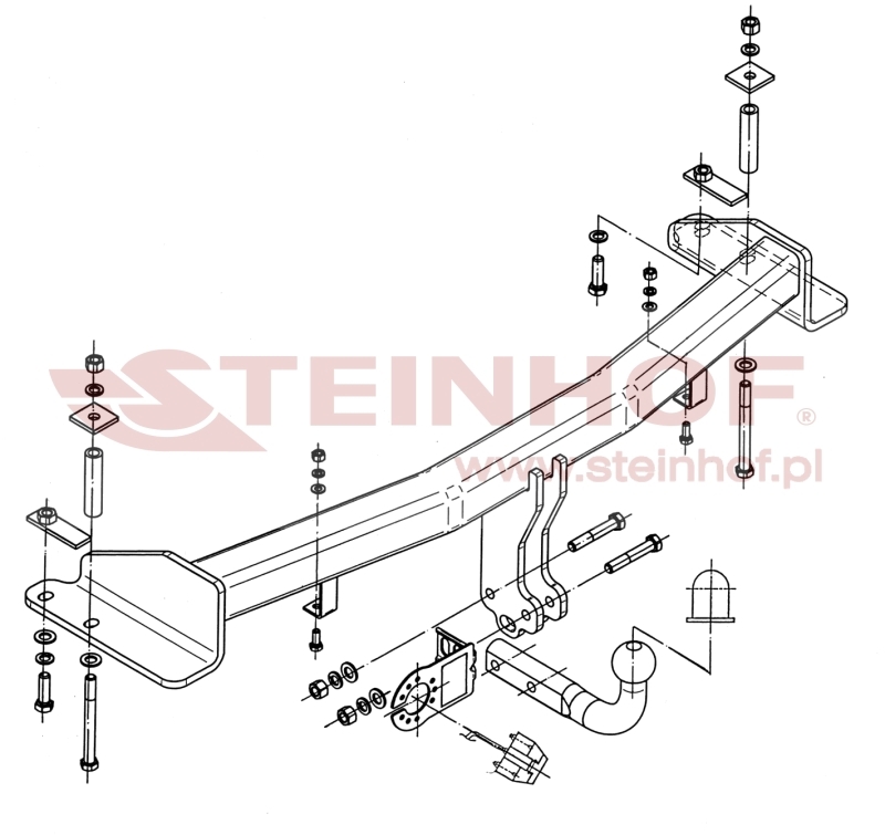 Ssangyong Rexton (excl. version with parking sensors) Tow Bar (2006-2013) S-460