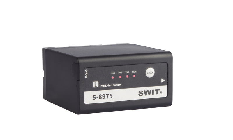 S-8975 | 75Wh/10.4Ah NP-F-type (Sony L-series) DV battery with DC-pole in/output S-8975 | 75Wh/10.4Ah NP-F-type (Sony L-series) DV battery with DC-pole in/output
