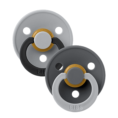 BIBS Pacifier Studio Colour 2 PACK Fusion Latex Size 2 Cloud Iron Mix