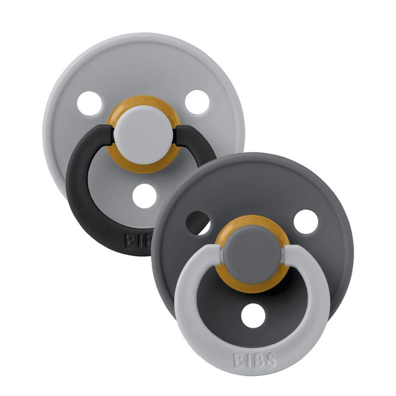 BIBS Pacifier Studio Colour 2 PACK Fusion Latex Size 2 Cloud Iron Mix