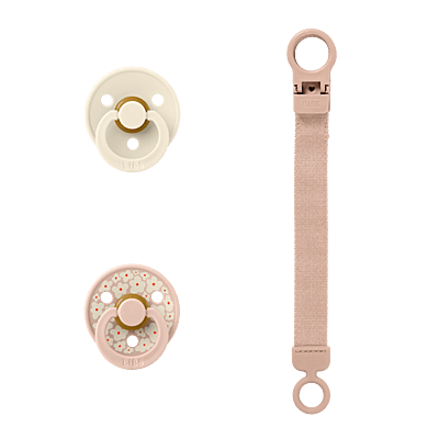 Bibs Colour Pacifier & Loop Clip Gift Set Latex Size 1 Blush Bibs Colour Pacifier & Loop Clip Gift Set Latex Size 1 Blush