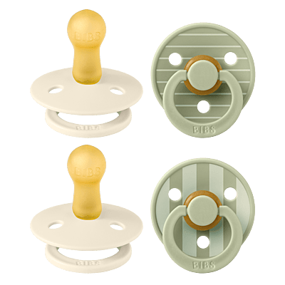 Bibs Pacifier Studio 4 pack Latex S1 Pin Ivory Vanilla Mix / Pin Sage Mix