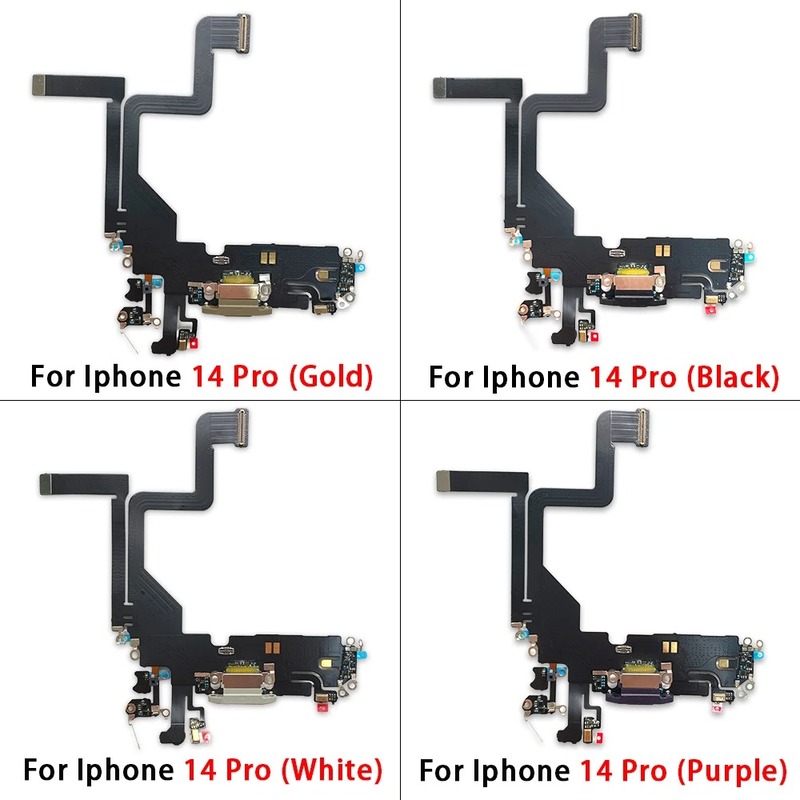 iPhone 14 Pro - Replacement Charging Port Flex Cable With Microphone - Purple