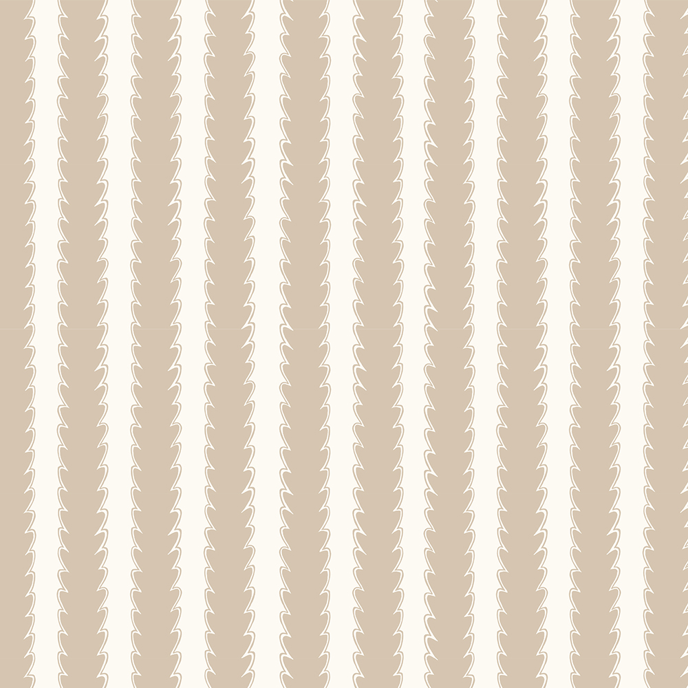 Scallop Stripe Wallpaper - Cromwell Stone - Hilles White Scallop Stripe Wallpaper - Cromwell Stone - Hilles White