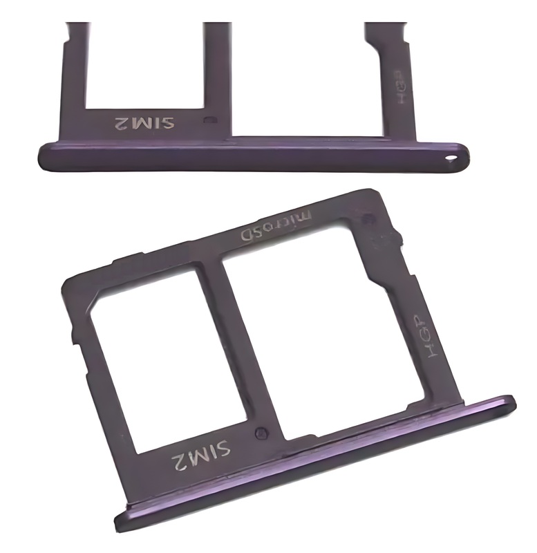 For Samsung Galaxy J6 2018 J600 - Replacement SIM 2 & SD Card Tray Holder - Purple