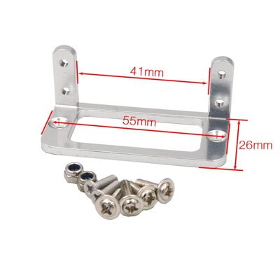 Aluminium Servo Mount (Standard) Alloy Silver RC Boat Car Plane Dog Quad Heli Aluminium Servo Mount (Standard) Alloy Silver RC Boat Car Plane Dog Quad Heli
