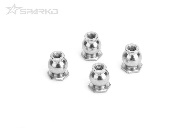 Sparko F8 Rear Upper Arm Ball Stud 7.0mm Hex (4pcs) Sparko F8 Rear Upper Arm Ball Stud 7.0mm Hex (4pcs)