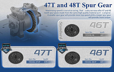 Sparko F8 Center Gear 46T with Differential Seal