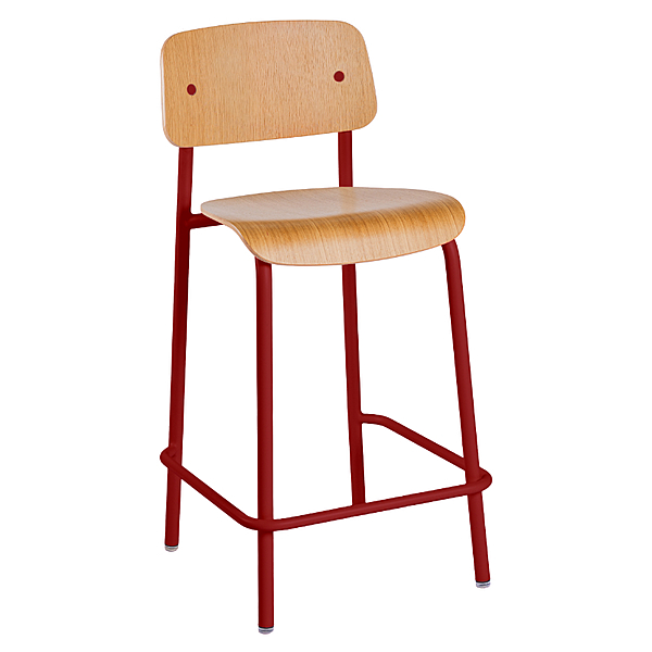 Studie Oak Bar Chair H65