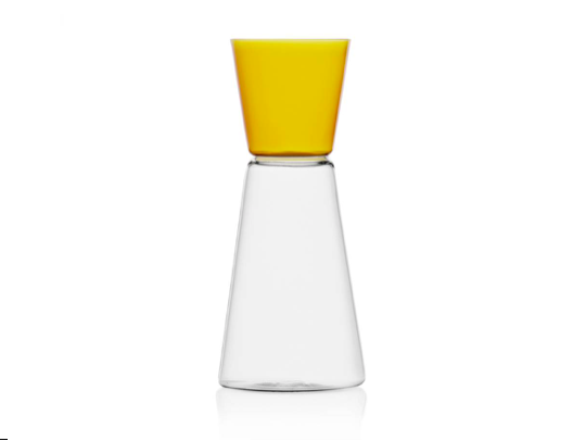 ICHENDORF HIGH RISE PITCHER CLEAR/AMBER