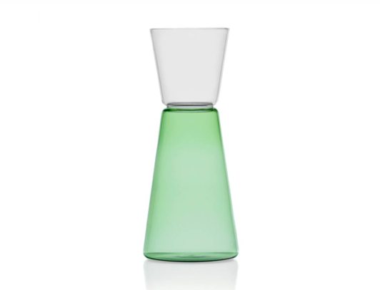 ICHENDORF HIGH RISE PITCHER GREEN CLEAR 750ML