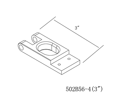 TFL 3" Rudder Bracket