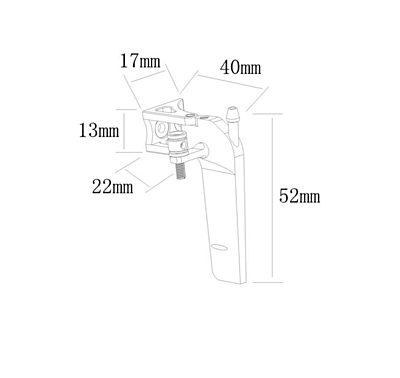 Mini L=40 H=52 Rudder