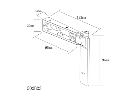 L=122 H=95 Rudder with Water inlet L=122 H=95 Rudder with Water inlet