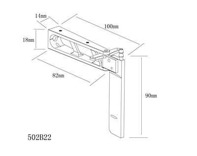 L=100 H=90 Rudder with Water inlet