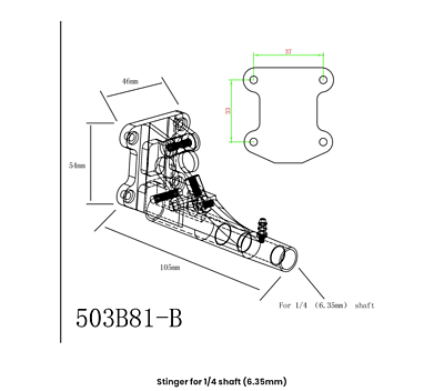 D=Ï†6.35 L=105 Stinger W/ copper Bushing