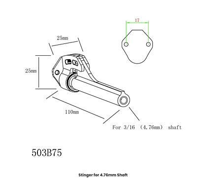 TFL Aluminium Stinger Drive 4.76mm (3/16") Assembly