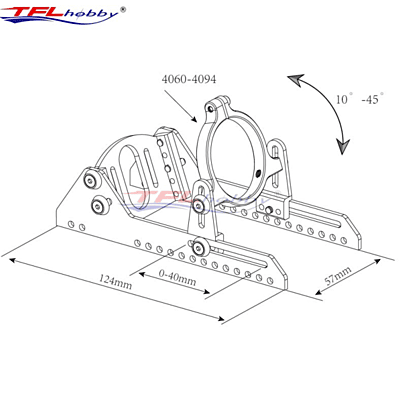 40 Series Adjustable Motor Mount Suitable for 4060 to 4094 motor