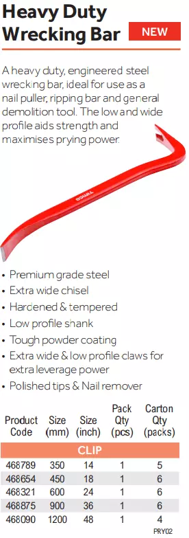 Heavy Duty Wrecking Bar