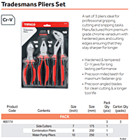 Tradesmans Pliers Set