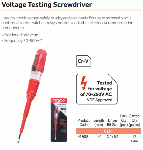 Voltage Testing Screwdriver